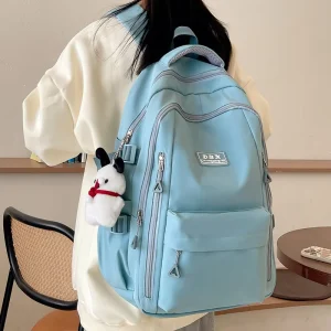 Men’s Fashionable Large Capacity Cross-Border Backpack Outdoor Travel Student School Bag Zipper for Business Casual Laptop