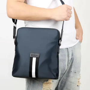 Men’s Fashionable Lightweight Oxford Cloth Crossbody Backpack Multi-Functional Casual Shoulder Messenger Bag