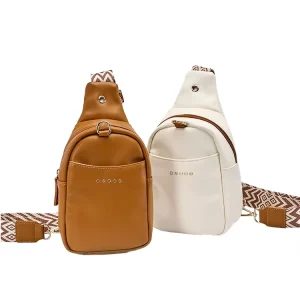 Men’s Fashionable Multi Functional Waterproof PU Leather Chest Bag Anti Theft Casual Single Strap Crossbody Sling Messenger
