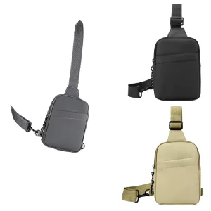 Men’s Fashionable Nylon Lightweight Mini Crossbody Street Sports Candy Pattern Daily Use Travel Cell Phone Bag