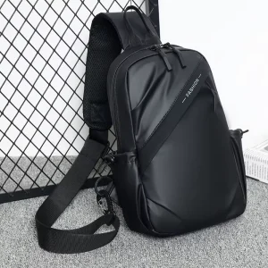Men’s Fashionable Summer Portable Chest Bag & Crossbody Bag with Large Capacity Wear Resistant Waterproof Nylon Zipper Closure