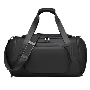 Men’s Fashionable Waterproof Travel Duffel Bag Multi Layer Storage Dry Wet Separated Large Capacity Shoulder Sport Bag