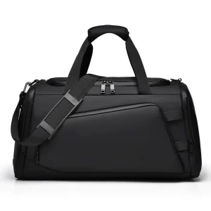 Men’s Fitness PU Shoulder Bag Street Wear Large Capacity Travel Shockproof Durable Business Backpack Work Bag