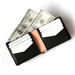 Men’s Full Grain Leather Wallet Designer Purse for Man Credit Card Holder Male Dollar Money Bag Business Card Wallet