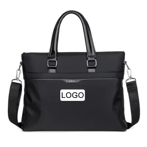 Men’s Gentleman Business Handbag Capacity Shoulder Laptop Oxford Lawyer Briefcase Custom Computer Handle Laptop Bag