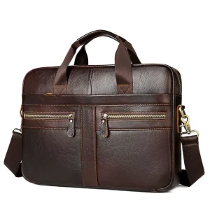 Men’s Genuine Leather Briefcase 14 Inch Laptop Bag Men’s Handbag Shoulder Business Bag Messenger Bag