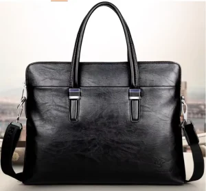Men’s Genuine Leather Briefcase Men’s Business Top grain Cowhide Handbag Single shoulder Crossbody Laptop Bag for Men