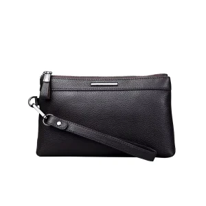 Men’s Genuine Leather Clutch Business Casual Wrist Handbag Leisure Travel Trendy