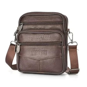 Men’s Genuine Leather Crossbody Bag Business Messenger Side Shoulder Bag Casual for Men Gifts