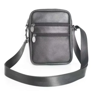 Men’s Genuine Leather Crossbody Bag Large Capacity with Multiple Pockets Fashion Style Small Batch Customization