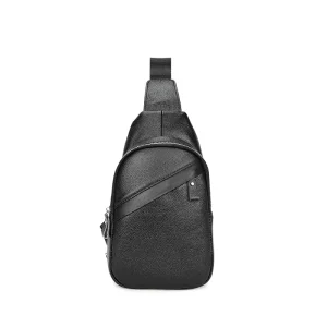Men’s Genuine Leather Crossbody Bag Vintage Messenger Bag Casual Shoulder Bag for Daily Business