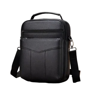 Men’s Genuine Leather Crossbody Messenger Bag Casual Style Handbags Shoulder Sling Fashionable Handbags for Men