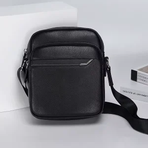 Men’s Genuine Leather Crossbody Shoulder Bag Fashion Sling Handbags Custom Logo Messenger Purse Portable