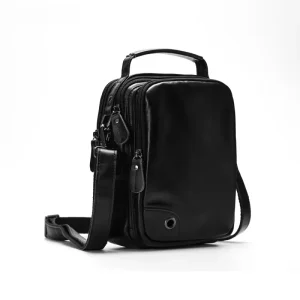 Men’s Genuine Leather Crossbody Shoulder Bag Retro Outdoor Commuting Casual Urban Simplicity Summer