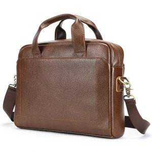 Men’s Genuine Leather Handbag Top Layer Cowhide Briefcase Genuine Leather Laptop Bag Business Bag