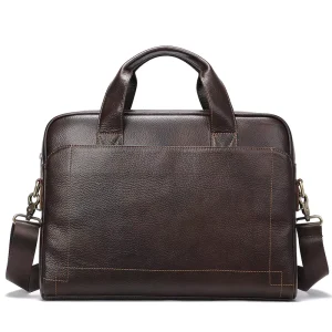 Men’s Genuine Leather Handbag Top Layer Cowhide Briefcase Leather Computer Laptop Bag Business Bag