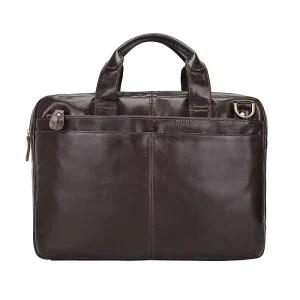 Men’s Genuine Leather Hard Business Briefcase Laptop Bag High End Feel Large Capacity
