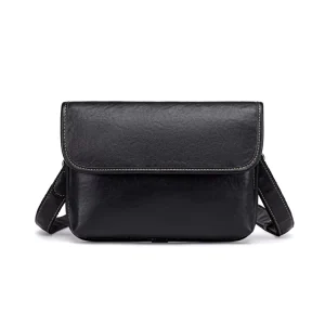 Mens Genuine Leather Luxury High Quality Shoulder Bag Single Shoulder Crossbody Sling Messenger Bag Slim Waterproof Lightweight