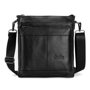 Men’s Genuine Leather Messenger Bag High Quality Large Capacity Business Casual Crossbody Bag for Men