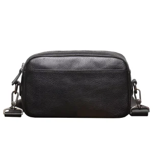 Men’s Genuine Leather Messenger Sling Bag Top Layer Cowhide Document Tote Crossbody Shoulder Bolsa De Hombro