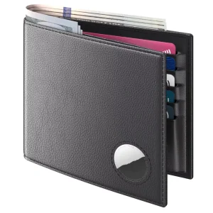 Men’s Genuine Leather RFID Blocking Wallet, Large Capacity, Swipe Card Bag, Anti-Theft Card Holder