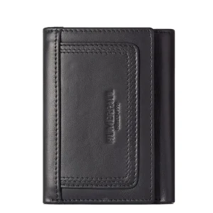 Men’s Genuine Leather RFID Multi Card Zipper Wallet First Layer Cowhide Multi Color Cross Border Short Length RFID