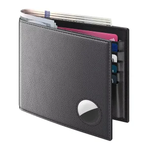 Men’s Genuine Leather RFID Tracker Wallet Multi-Functional Short Card Bag Multi-Card Capacity Open Stylish Logo