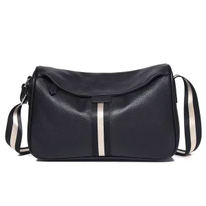 Men’s Genuine Leather Shoulder Crossbody Bag High-End Feel Large Capacity Horizontal Business Commute Waterproof