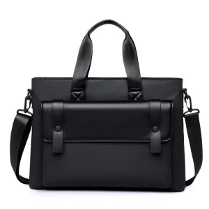 Men’s Genuine Leather Soft Bag Business Travel Casual Laptop Waterproof Large Capacity Single Shoulder