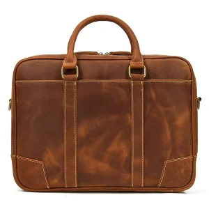 Men’s Genuine Leather Soft Bag Handbag Crossbody Shoulder Strap Crossbody Work Document Bag Business Daily Use Large Capacity