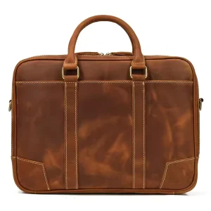 Men’s Genuine Leather Soft Bag Handbag Crossbody Shoulder Strap Work Document Bag Business Daily Use Large Capacity