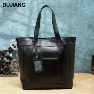 Men’s Genuine Leather Tote Handbag Handmade Leather Handbags for Men