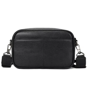 Men’s Genuine Leather Urban Minimalism Messenger Bag All-match Fashionable Outdoor Sports Portable Wear-resistant Top Layer