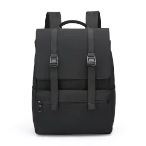 Men’s Geometric Pattern Polyester Waterproof Backpack Large Capacity Computer Travel Bag for Leisure & Business