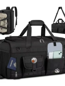 Men’s Gym Bag 45L Large 3 in 1 Sports Luggage Bag with Shoe Compartment and Wet Bag Waterproof Sports Travel Bag