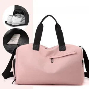 Men’s Gym Bag with Dry Wet Separation Design Suitable as Swimming Sling Bag Sports Crossbody Bag Short Trip Travel Bag