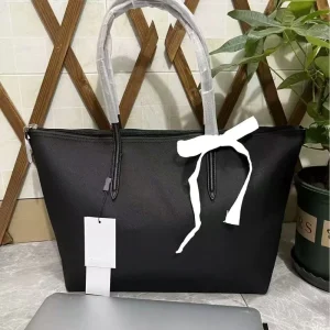 Men’s Handbag From French Brand Customizable Logo Elegant French Crocodile Embroidery Summer Shopping Tote Bag