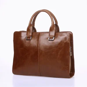 Men’s Handbag Korean Fashion Men’s Bag One Shoulder Crossbody Business Computer Briefcase Retro One Shoulder Bag