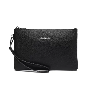 Men’s Handbag PU Clutch Envelope Bag Zipper Closure Long Wallet Casual Waterproof Large Capacity Polyester Stone Pattern