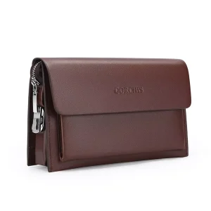 Men’s Handbag Password Lock Anti Theft Handbag Business Fashion Men’s Bag Large Capacity Casual PU Leather Bag Long Wallet