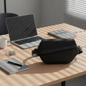Men’s He’s Work Style Crossbody Messenger Bag Japanese Street Trend Waterproof Breathable Lightweight Durable 8 inch Computer