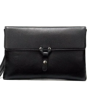 Men’s High-end Genuine Leather Handbag Waterproof Expanded Design Polyester Lining for Business Casual Leisure Travel