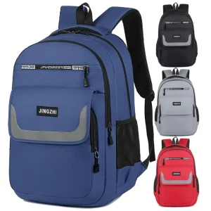 Men’s Laptop Backpack Waterproof Oxford Cloth Zipper Closure Stylish Travel Bag for Students Professionals