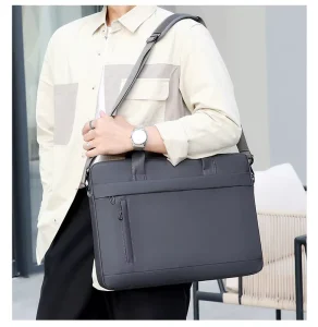 Men’s Laptop Bag Version Business Briefcase Single Shoulder Strap for Carrying Laptop Printed Logo