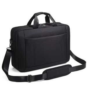 Men’s Laptop Briefcase Oxford Cloth Simple Business Crossbody Tote with Shoulder Strap