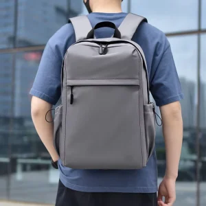 Men’s Large Capacity Casual Travel School Backpack Business Computer Bag Zipper Oxford Polyester Lining Waterproof