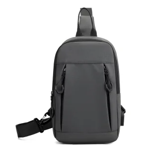 Men’s Large Capacity Chest Bag Multifunctional Casual Shoulder Bag Fashion Simple Versatile Crossbody Bag