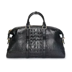 Men’s Large Capacity Crocodile Skin Travel Bag New Genuine Leather Handbag Fashionable and Casual Men’s Bag