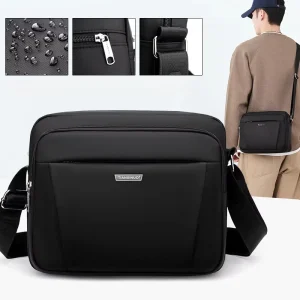 Men’s Large Capacity Essential Sling Bag Vintage High Quality Custom logo Crossbody Bag Waterproof Casual Fashion Shoulder Bags