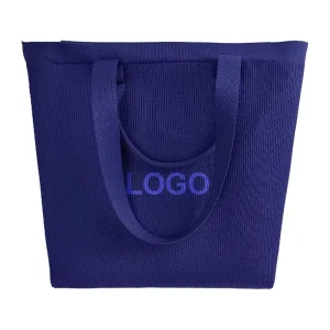 Men’s Large Capacity Knitted Business Tote Bag Stylish Daily Business Use Custom Pattern Support MOQ 50PCS